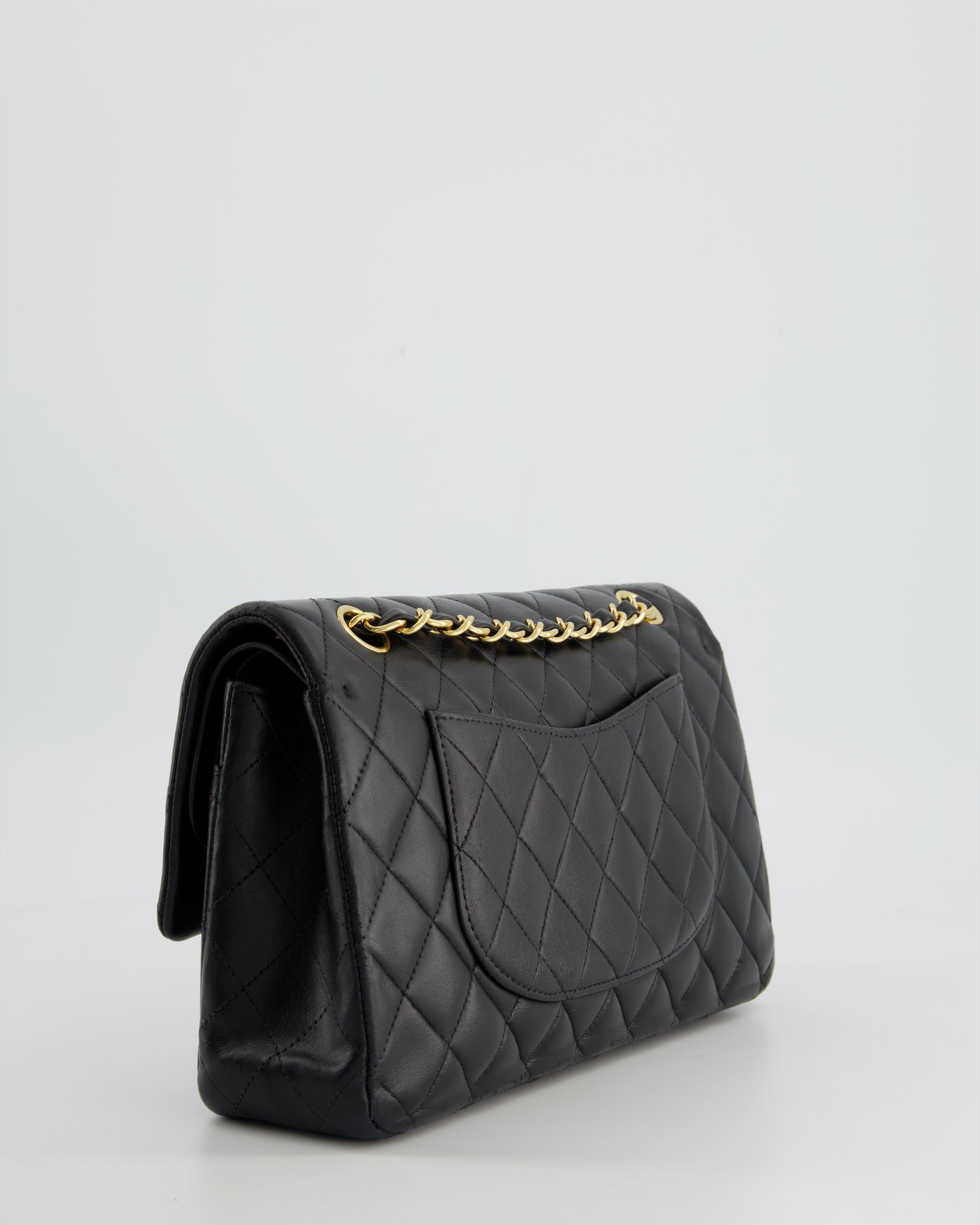 Chanel Medium Black Classic Double Flap in Lambskin Leather with Gold Hardware Bag RRP - £8,530