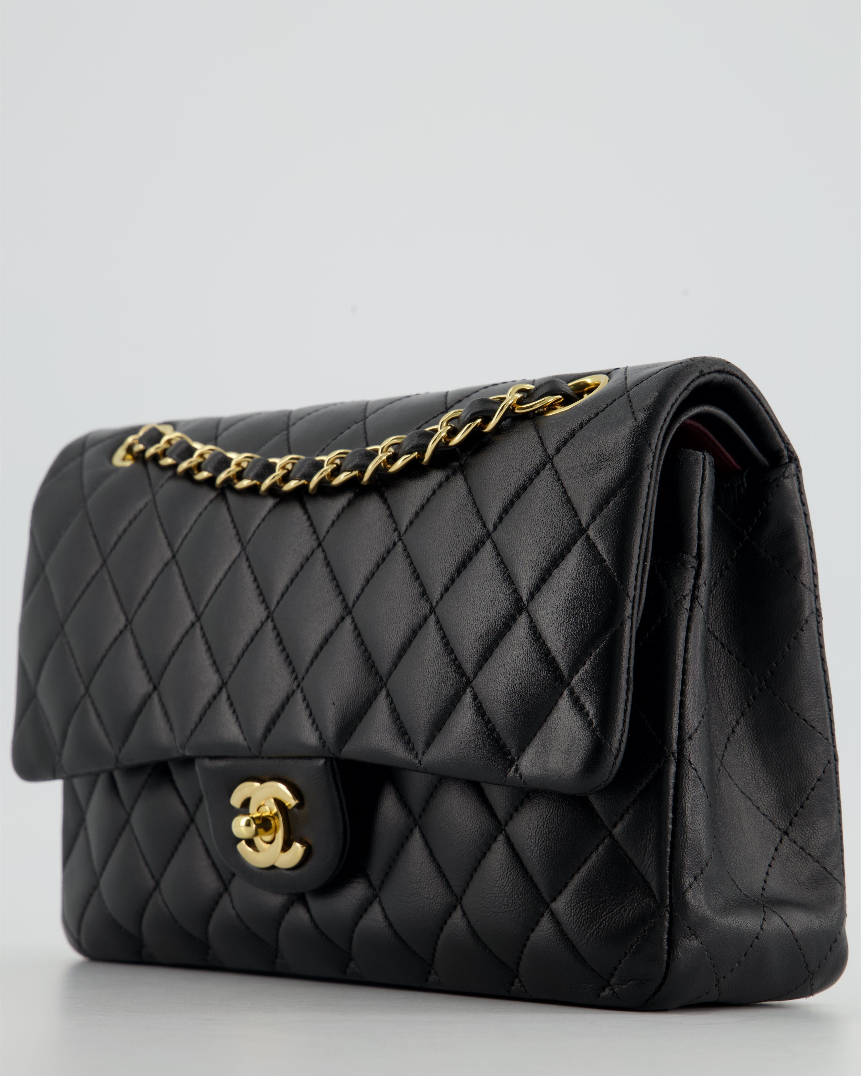 Chanel Medium Black Classic Double Flap in Lambskin Leather with Gold Hardware Bag RRP - £8,530