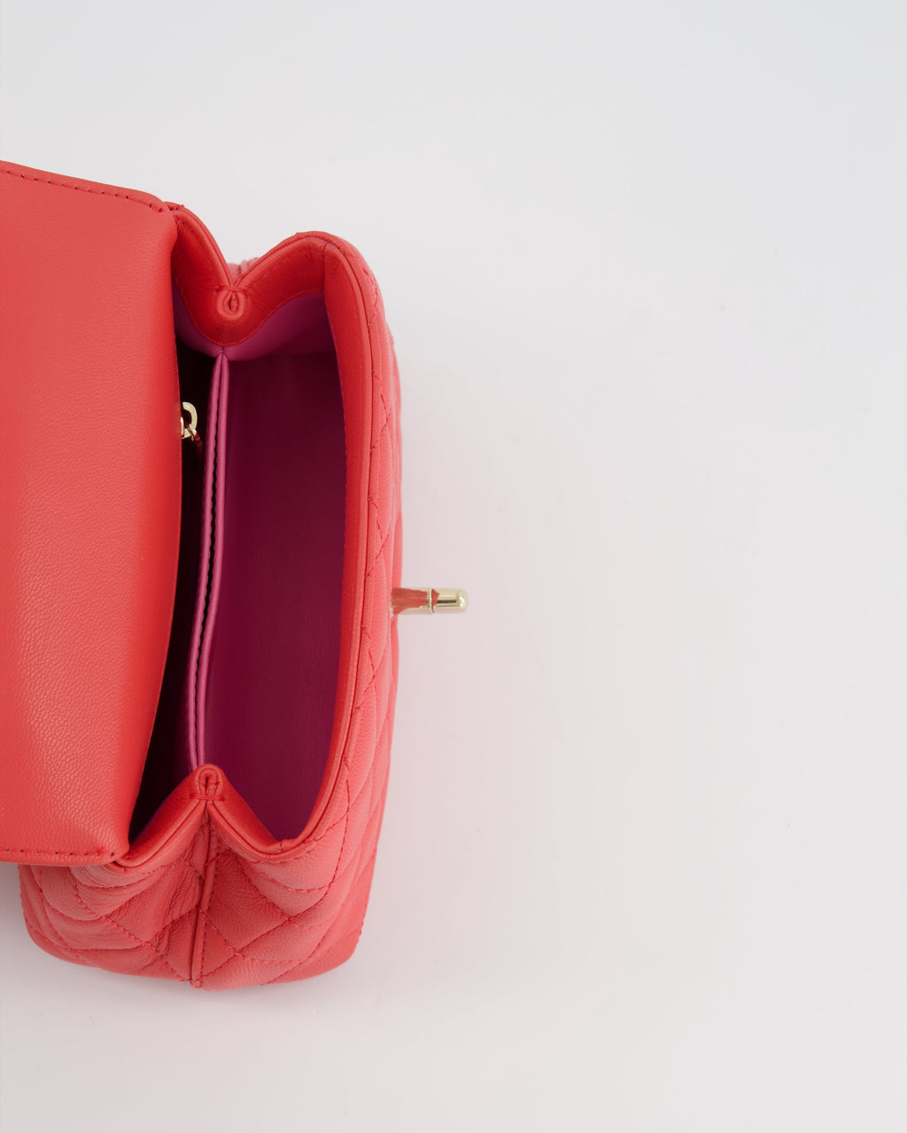 Chanel Pink Extra Mini Coco Multi-Colour Handle Bag in Lambskin with Champagne Gold Hardware