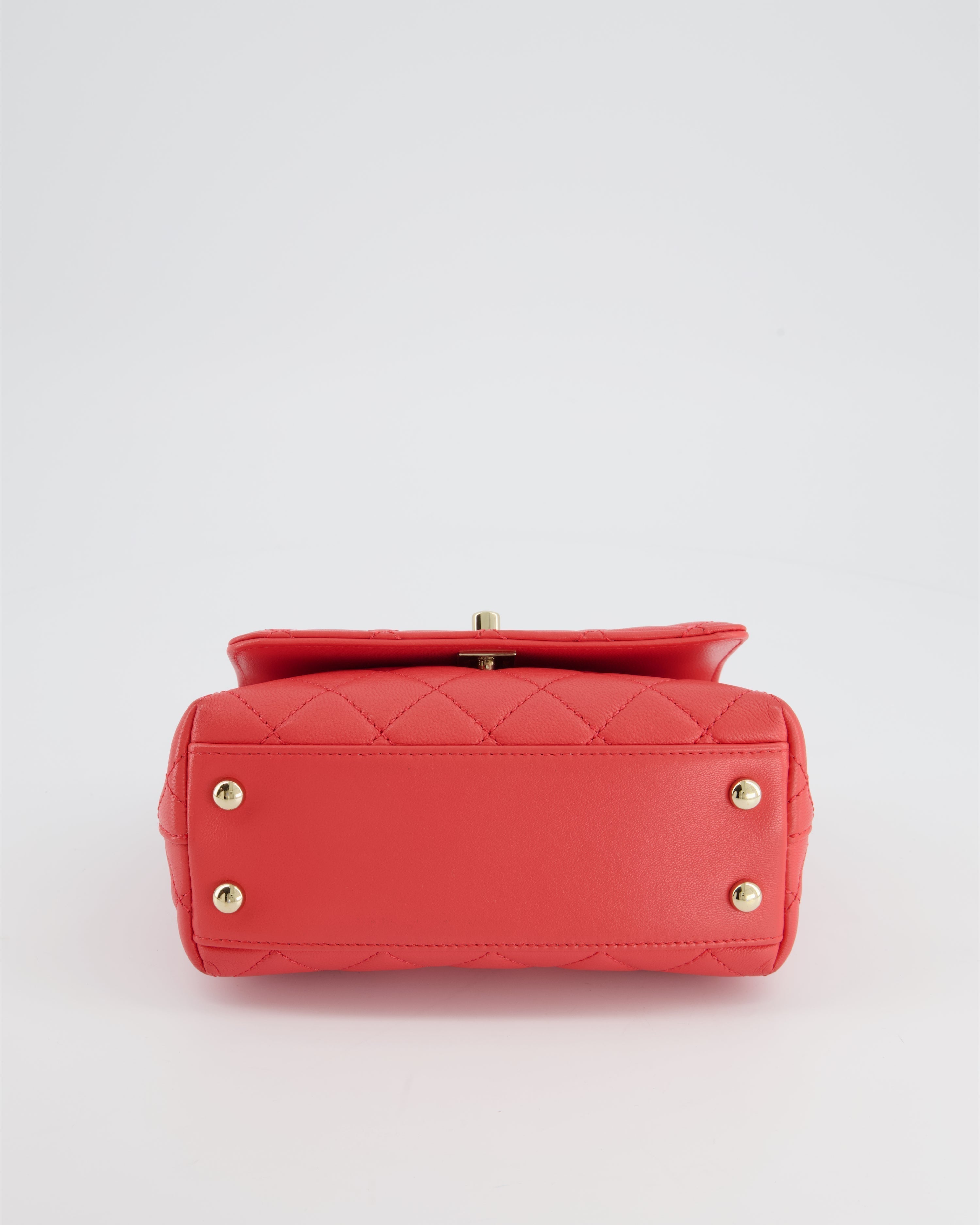 Chanel Pink Extra Mini Coco Multi-Colour Handle Bag in Lambskin with Champagne Gold Hardware