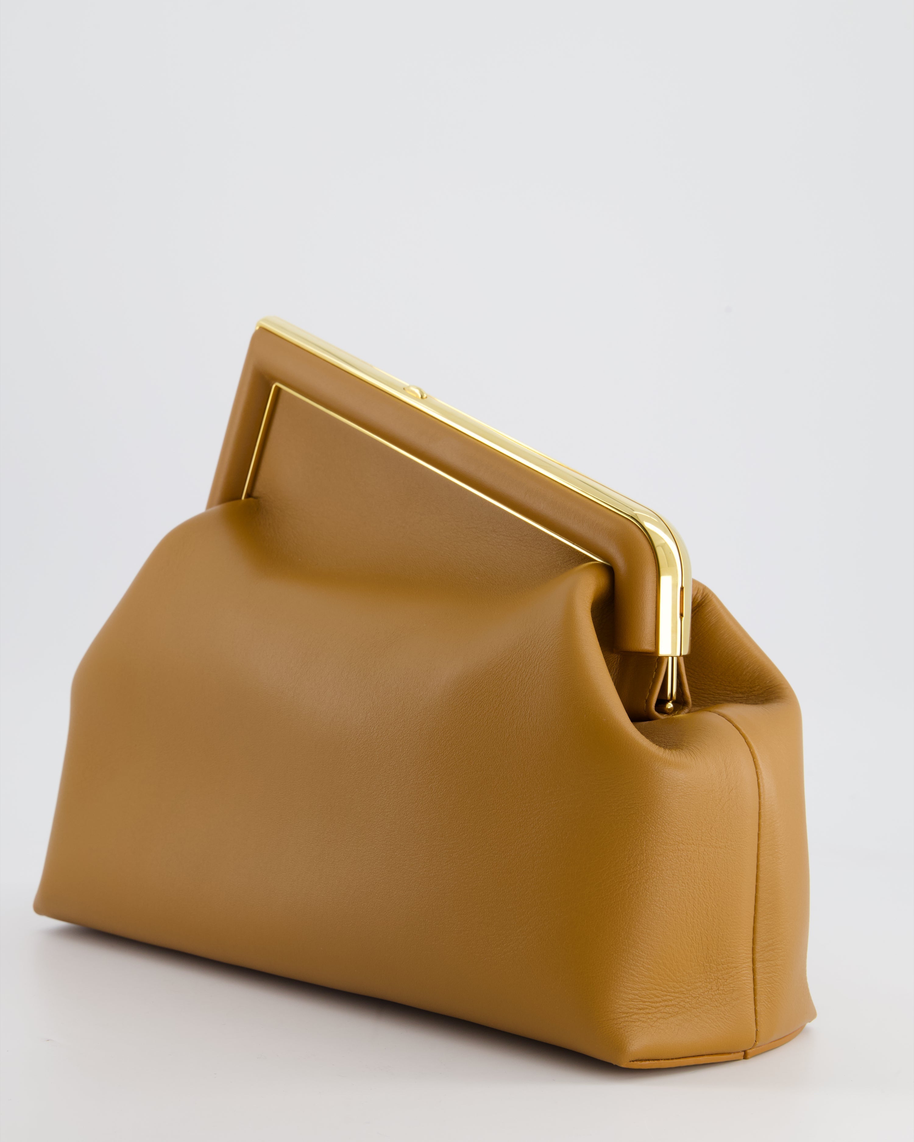 Fendi First Midi Tan Leather Bag with Gold Hardware RRP - £2550