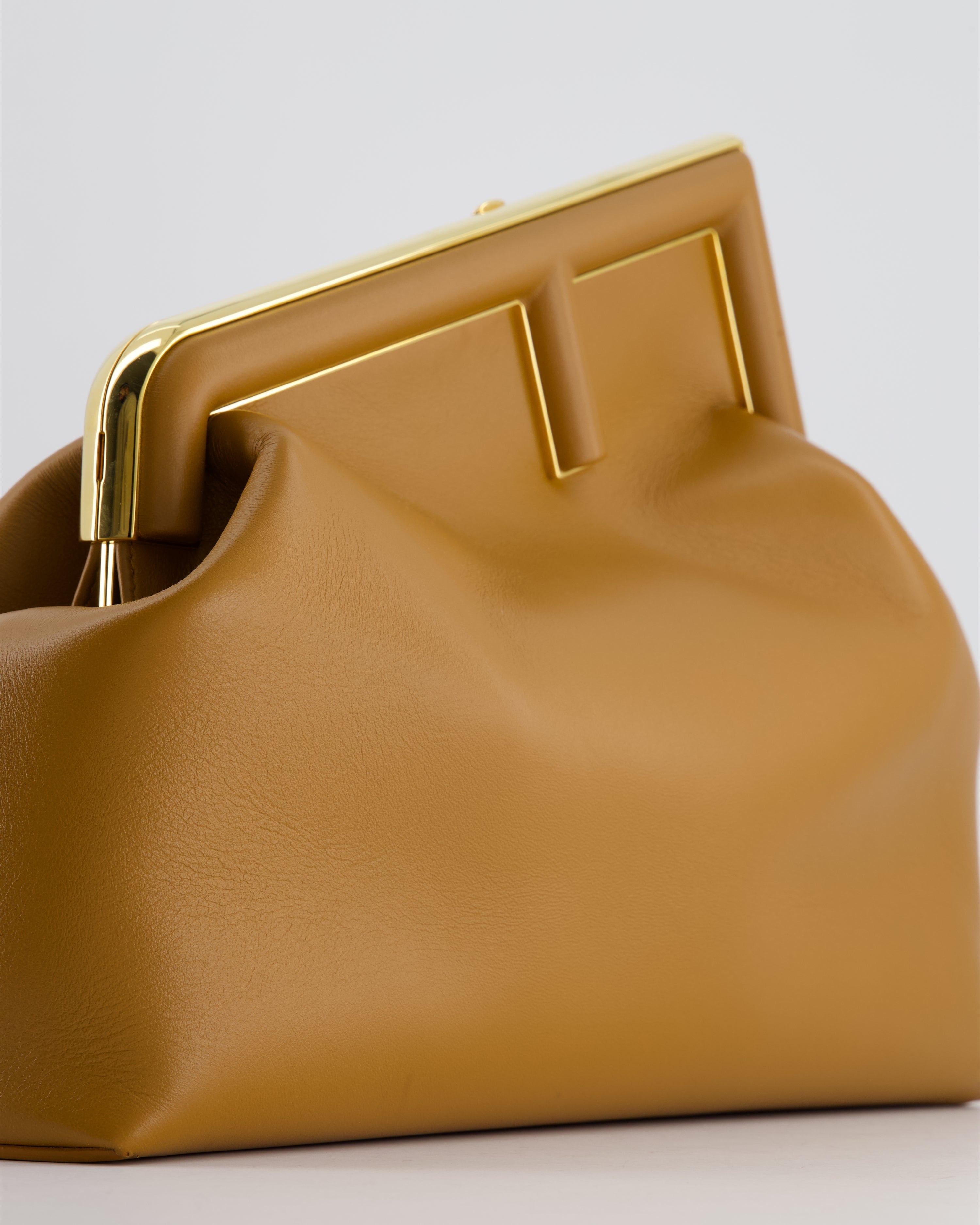 Fendi First Midi Tan Leather Bag with Gold Hardware RRP - £2550