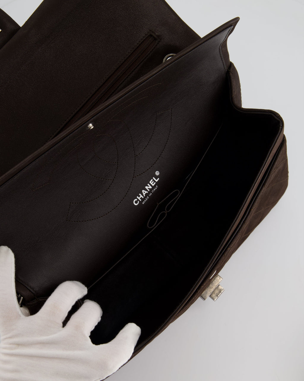 Chanel Chocolate Brown Maxi 2.55 Reissue in Iridescent Calfskin with Ruthenium Hardware