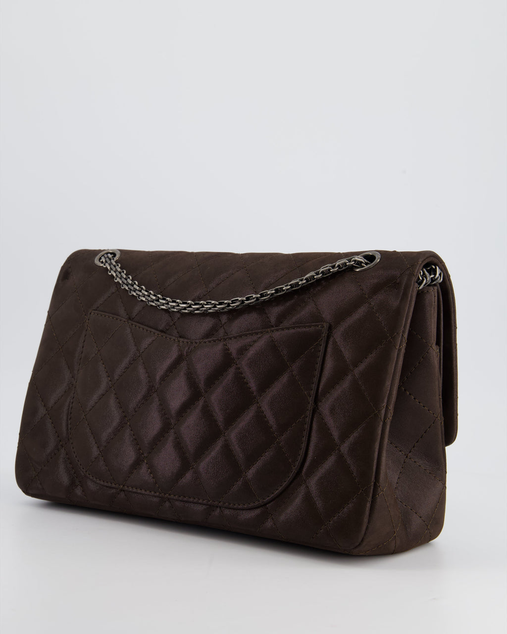 Chanel Chocolate Brown Maxi 2.55 Reissue in Iridescent Calfskin with Ruthenium Hardware