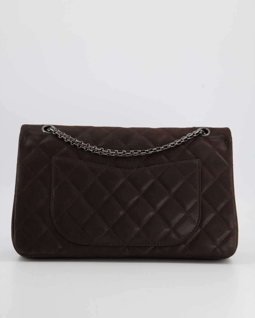 Chanel Chocolate Brown Maxi 2.55 Reissue in Iridescent Calfskin with Ruthenium Hardware