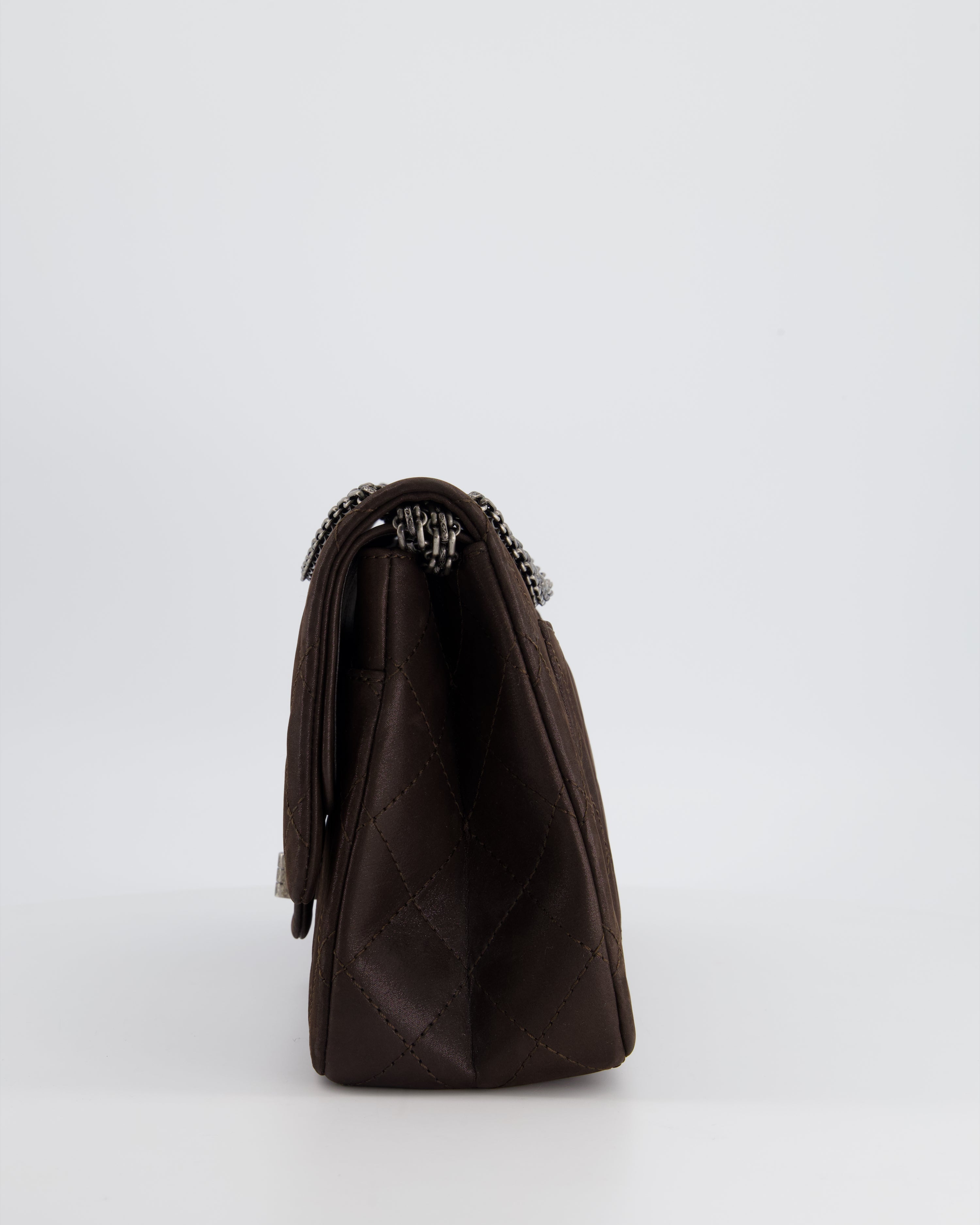 Chanel Chocolate Brown Maxi 2.55 Reissue in Iridescent Calfskin with Ruthenium Hardware