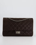 Chanel Chocolate Brown Maxi 2.55 Reissue in Iridescent Calfskin with Ruthenium Hardware