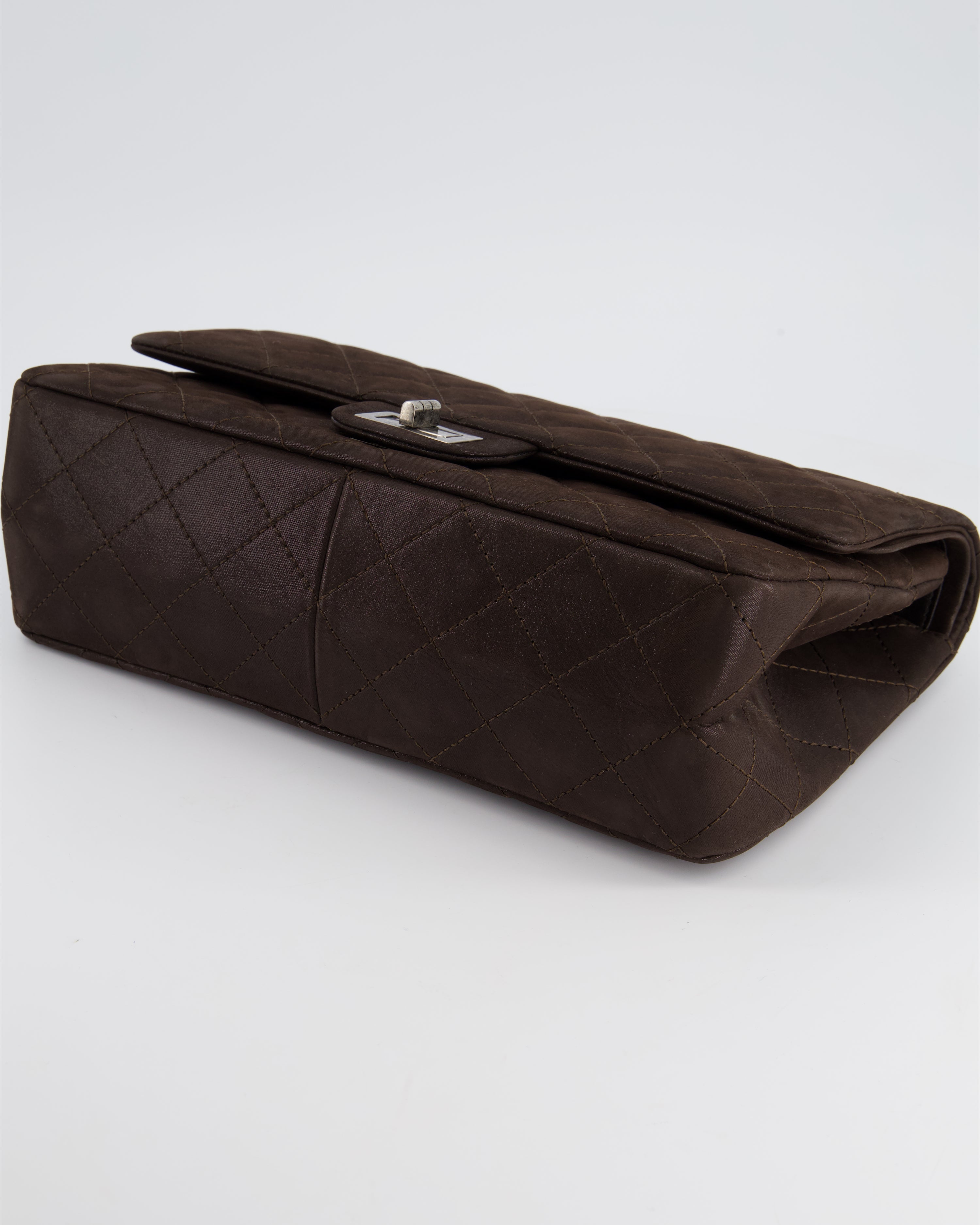 Chanel Chocolate Brown Maxi 2.55 Reissue in Iridescent Calfskin with Ruthenium Hardware