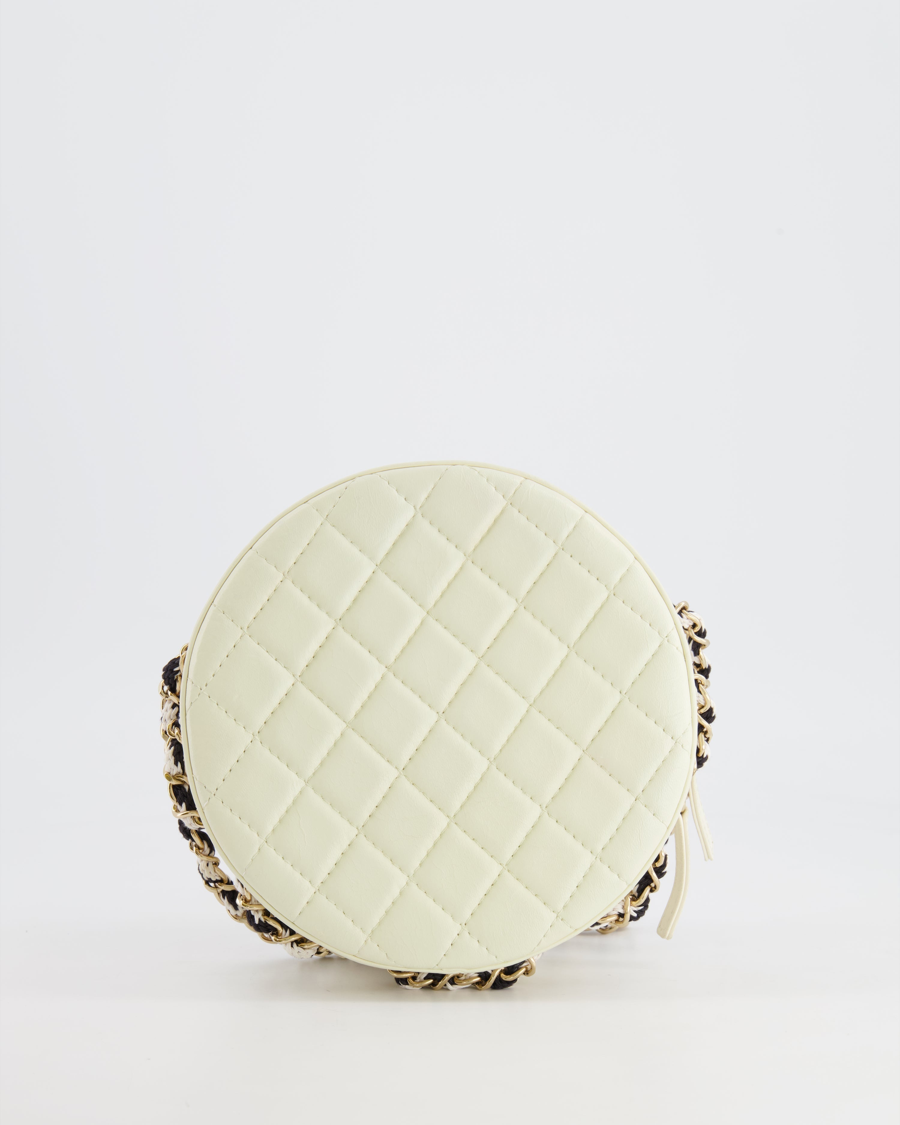 Chanel La Pausa Coco Lifesaver Bag in Black and White with Champagne Gold Hardware