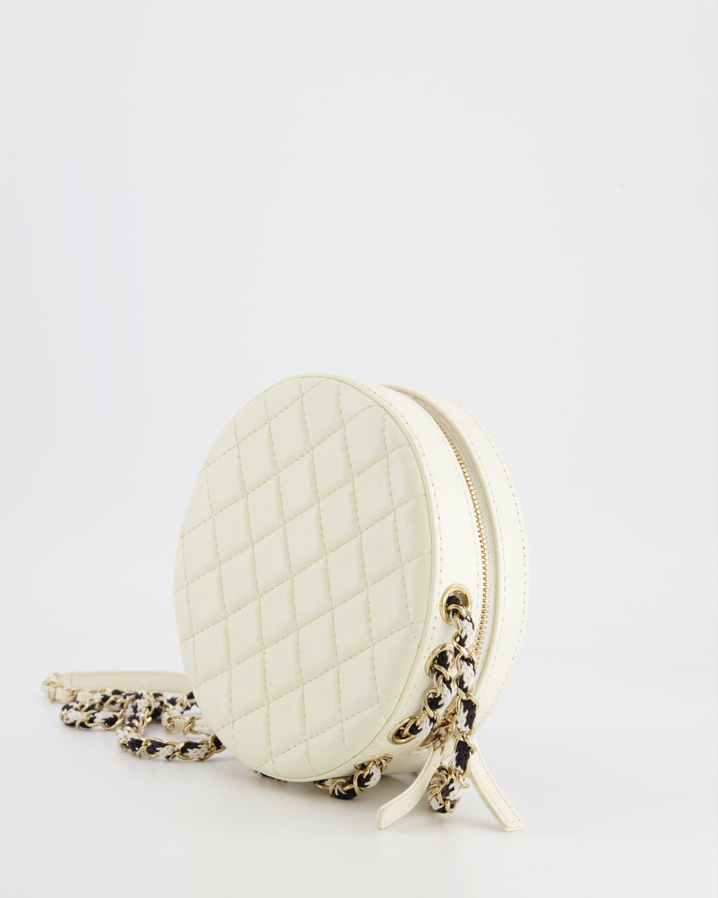 Chanel La Pausa Coco Lifesaver Bag in Black and White with Champagne Gold Hardware