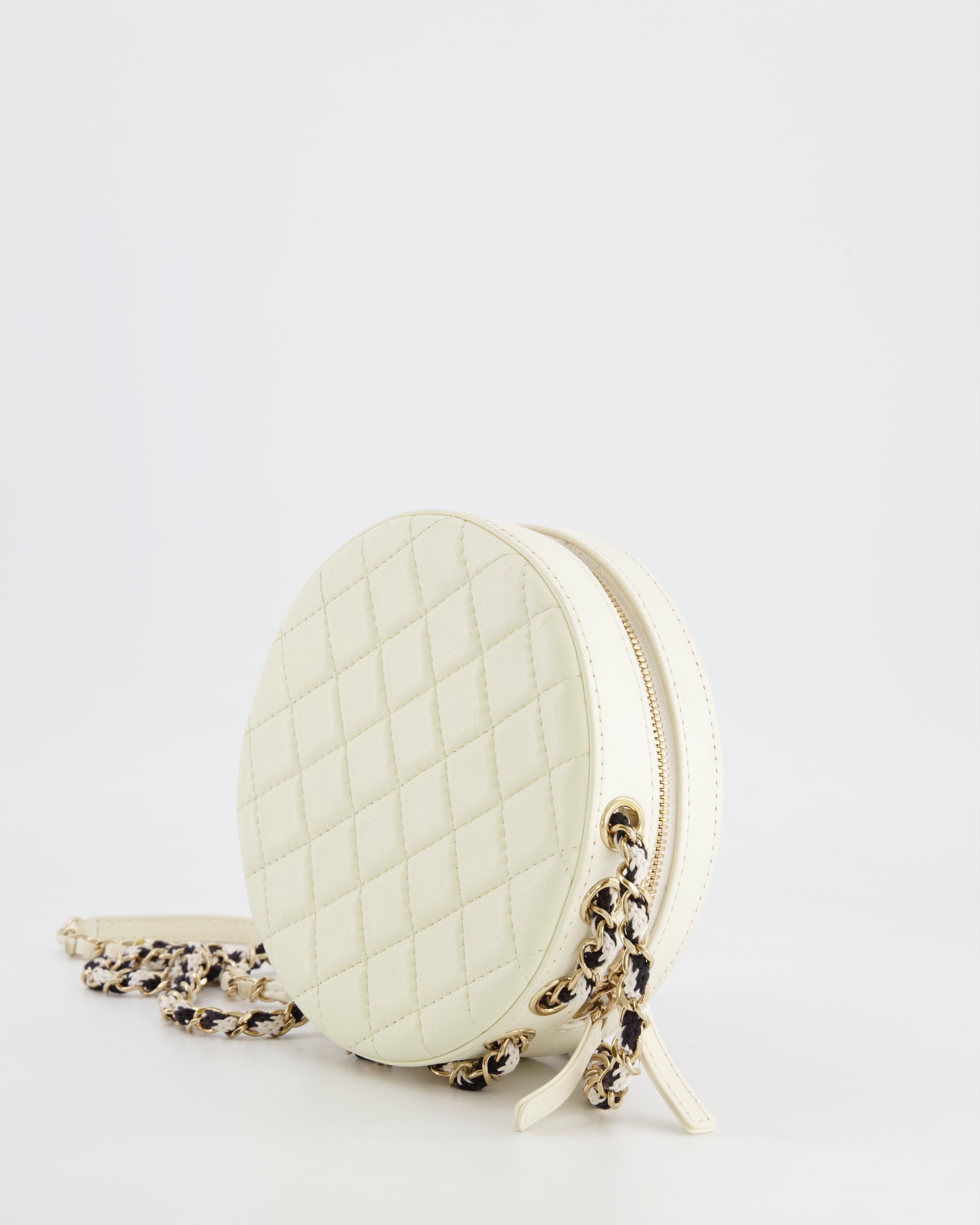 Chanel La Pausa Coco Lifesaver Bag in Black and White with Champagne Gold Hardware