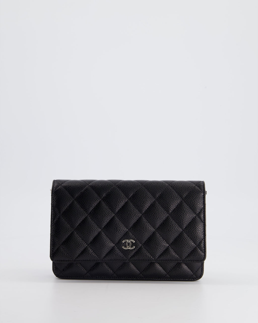 Chanel Black Wallet on Chain in Caviar with Silver Hardware