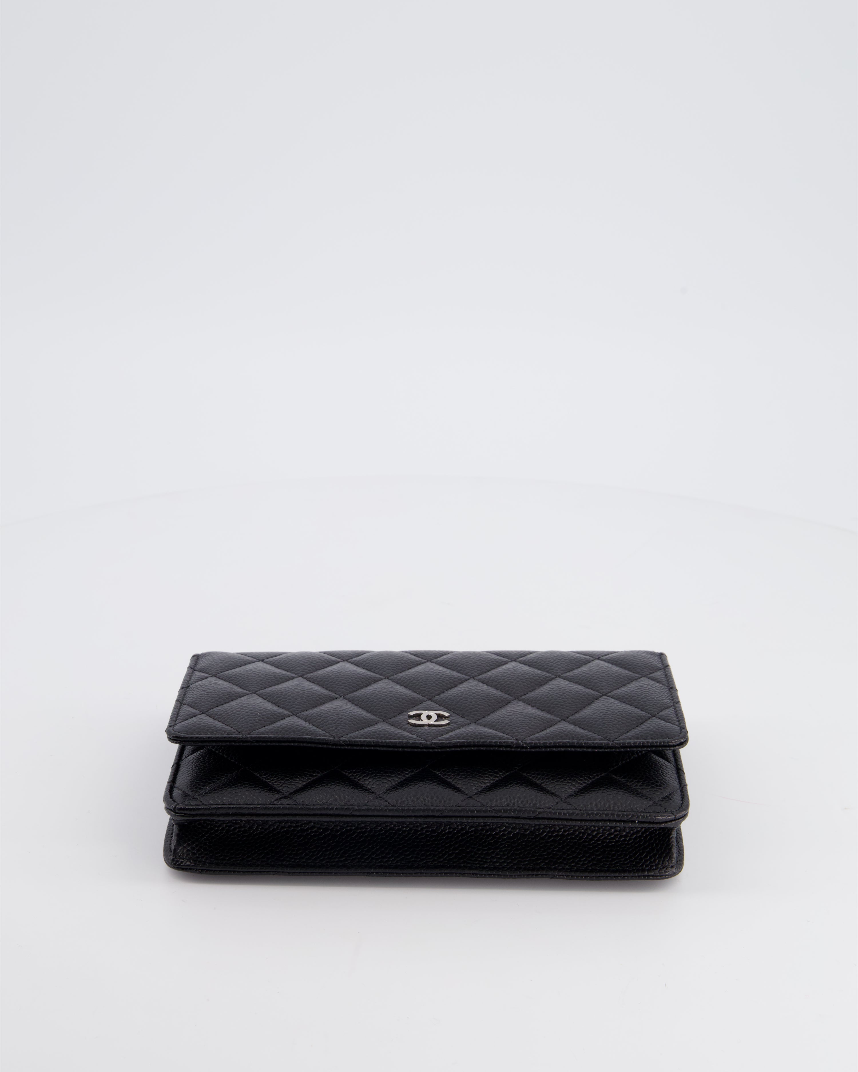 Chanel Black Wallet on Chain in Caviar with Silver Hardware