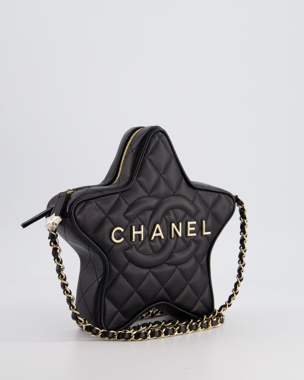 Chanel Black Star Bag in Lambskin Leather with Champagne Gold Hardware