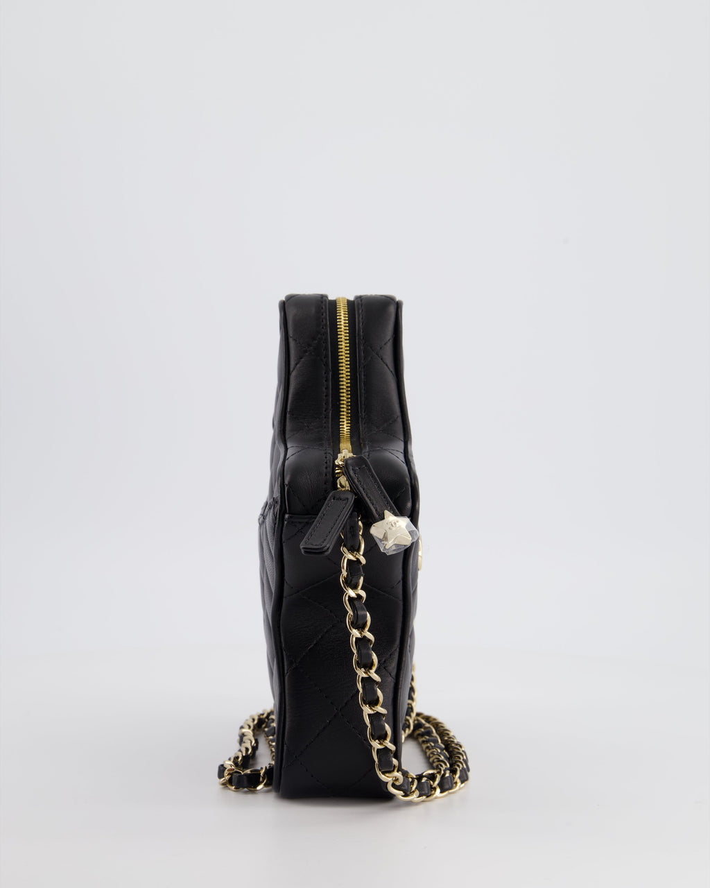 Chanel Black Star Bag in Lambskin Leather with Champagne Gold Hardware