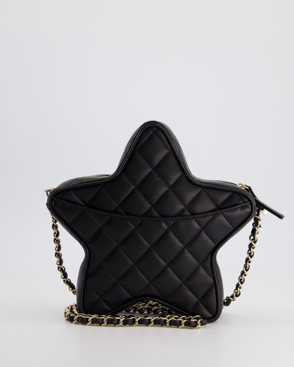 Chanel Black Star Bag in Lambskin Leather with Champagne Gold Hardware