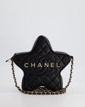 Chanel Black Star Bag in Lambskin Leather with Champagne Gold Hardware