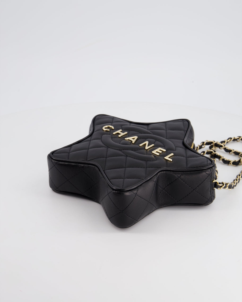 Chanel Black Star Bag in Lambskin Leather with Champagne Gold Hardware