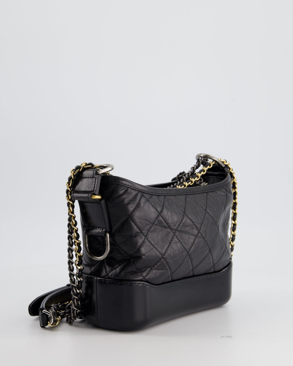 Chanel Black Small Gabrielle Bag in Lambskin Leather with Mixed Hardware