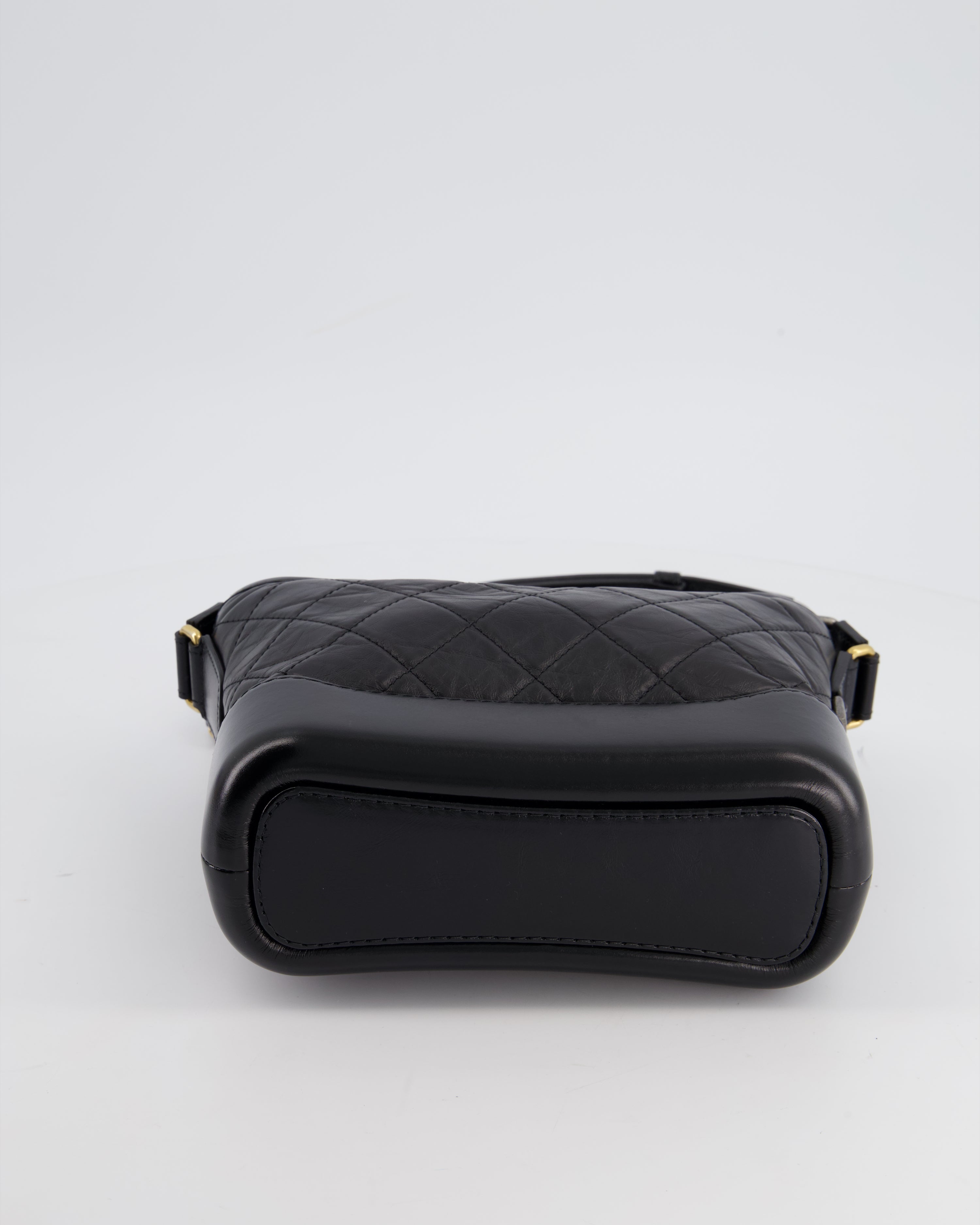 Chanel Black Small Gabrielle Bag in Lambskin Leather with Mixed Hardware