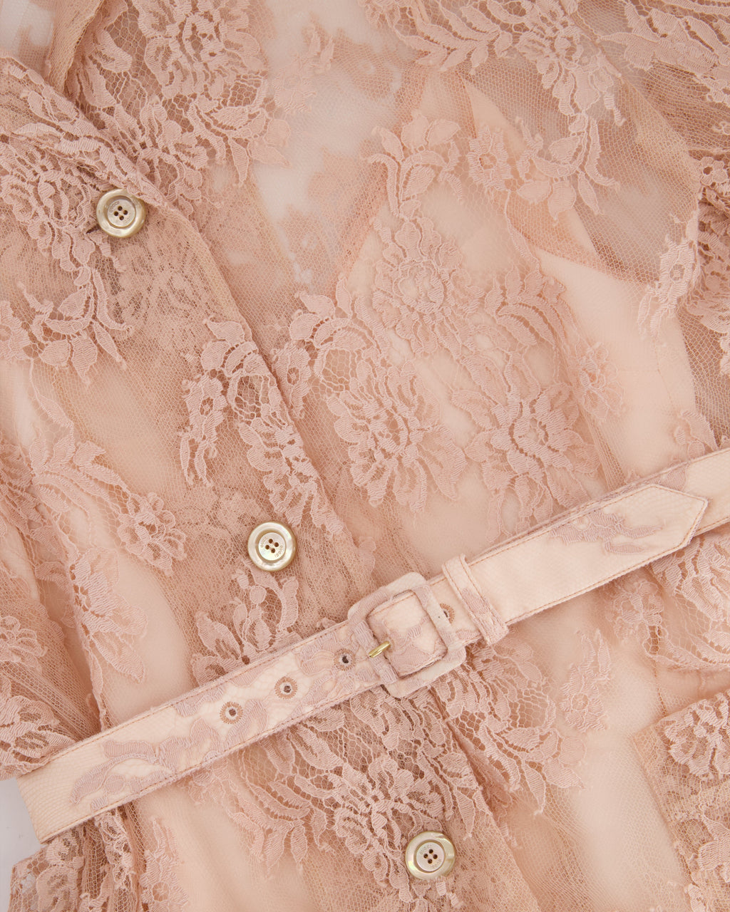 Gucci Pink Lace Mini Dress with Belt Detail Size IT 36 (UK 8)