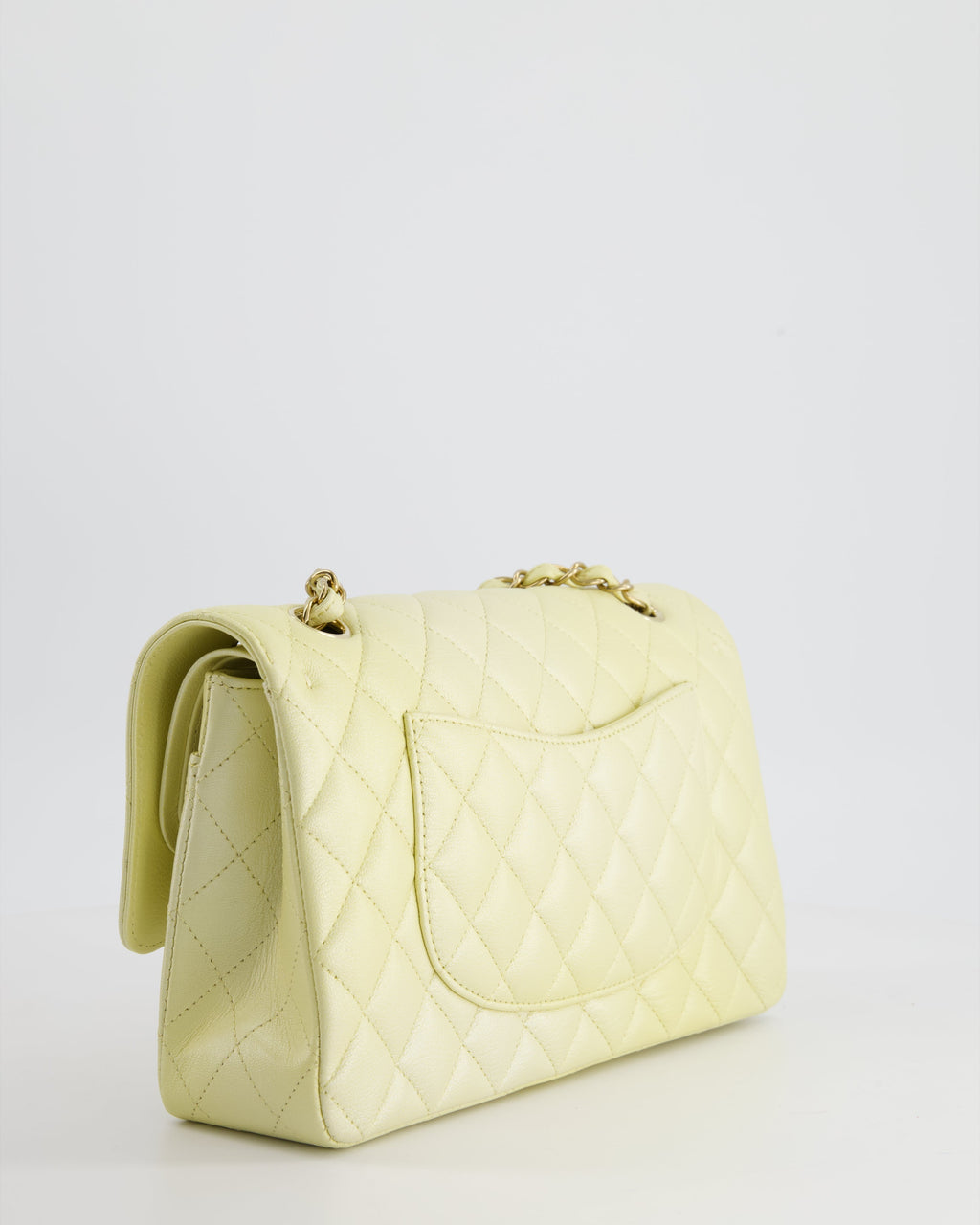 Chanel Lemon Sobert Shimmer Medium Classic Double Flap Bag in Iridescent Calfskin Gold Hardware  RRP £8,530