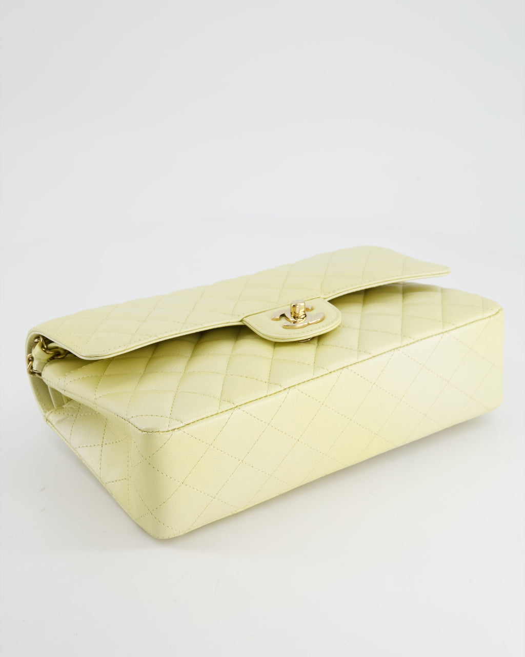 Chanel Lemon Sobert Shimmer Medium Classic Double Flap Bag in Iridescent Calfskin Gold Hardware  RRP £8,530