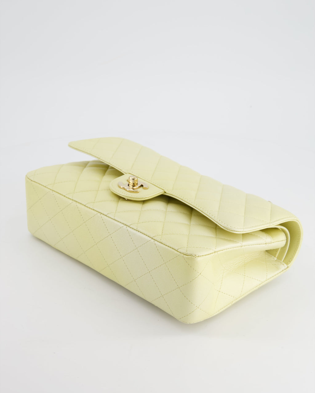 Chanel Lemon Sobert Shimmer Medium Classic Double Flap Bag in Iridescent Calfskin Gold Hardware  RRP £8,530