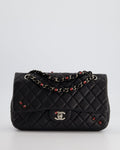 *LIMITED EDITION* Chanel Black Single Flap Bag with Ladybird Embellishment in Lambskin with Silver Hardware