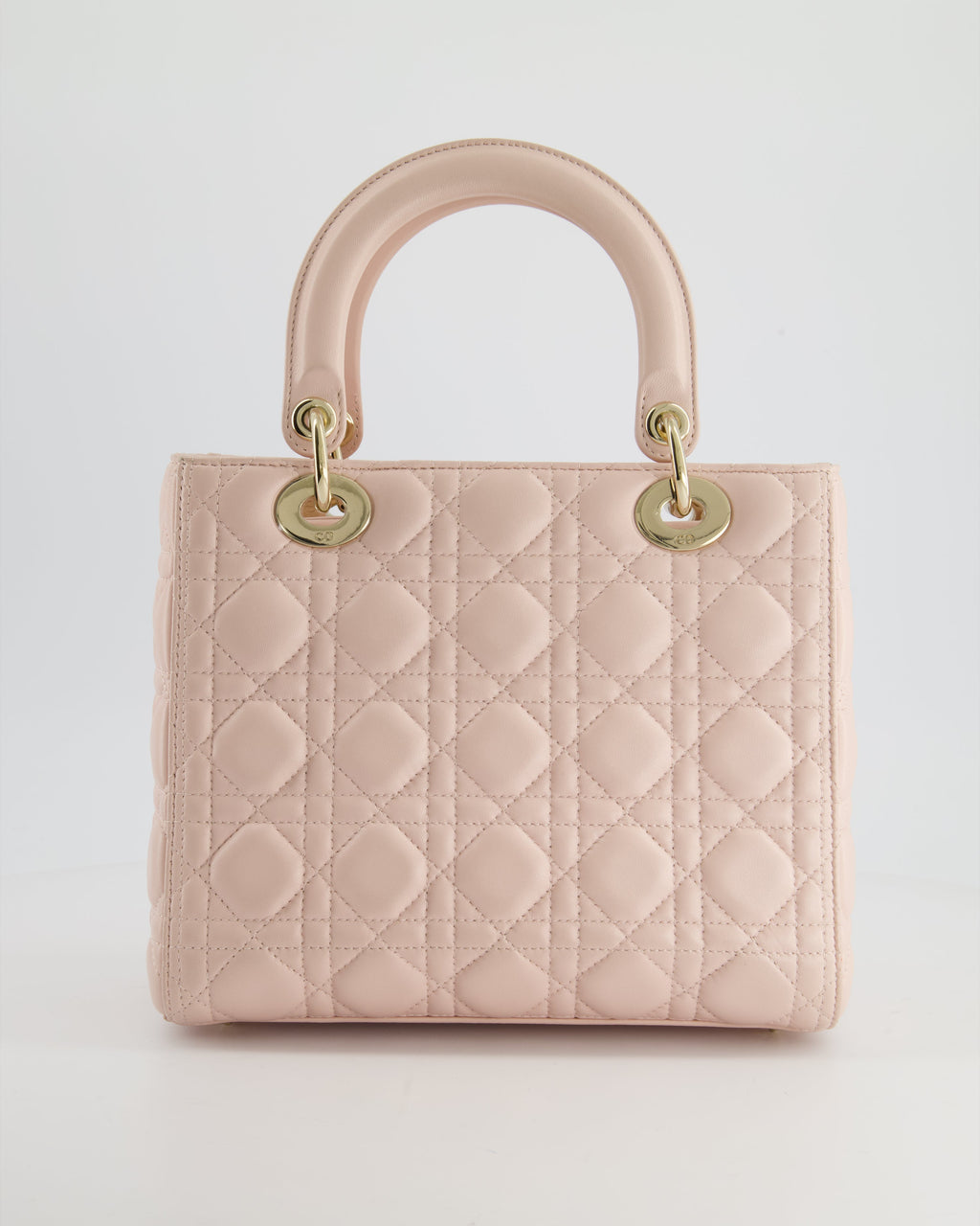 Christian Dior Heavenly Pink Medium Lady Dior Bag in Lambskin Leather with Champagne Gold Hardware