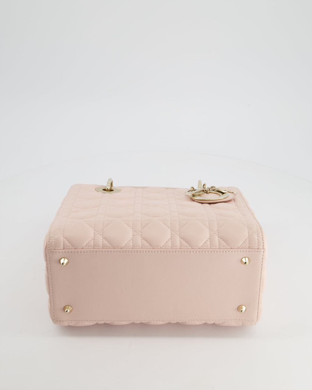 Christian Dior Heavenly Pink Medium Lady Dior Bag in Lambskin Leather with Champagne Gold Hardware