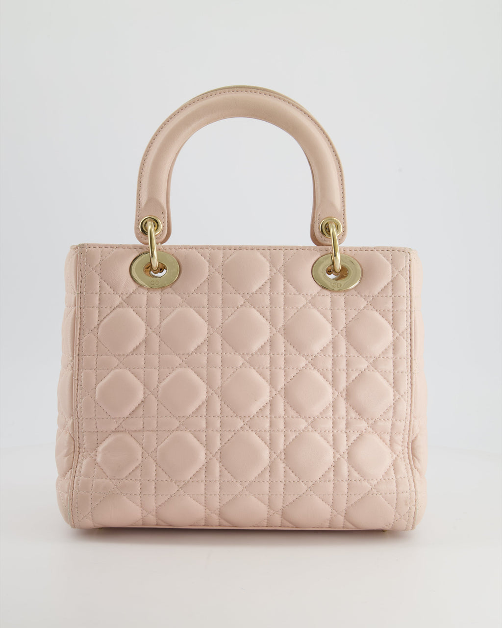 Christian Dior Heavenly Pink Medium Lady Dior Bag in Lambskin Leather with Champagne Gold Hardware