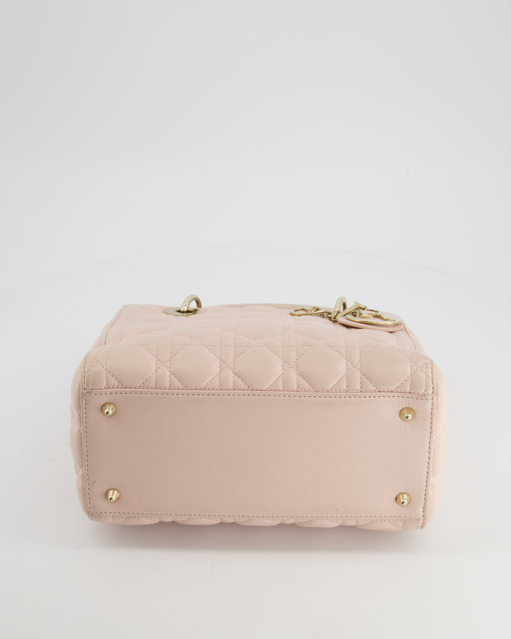Christian Dior Heavenly Pink Medium Lady Dior Bag in Lambskin Leather with Champagne Gold Hardware