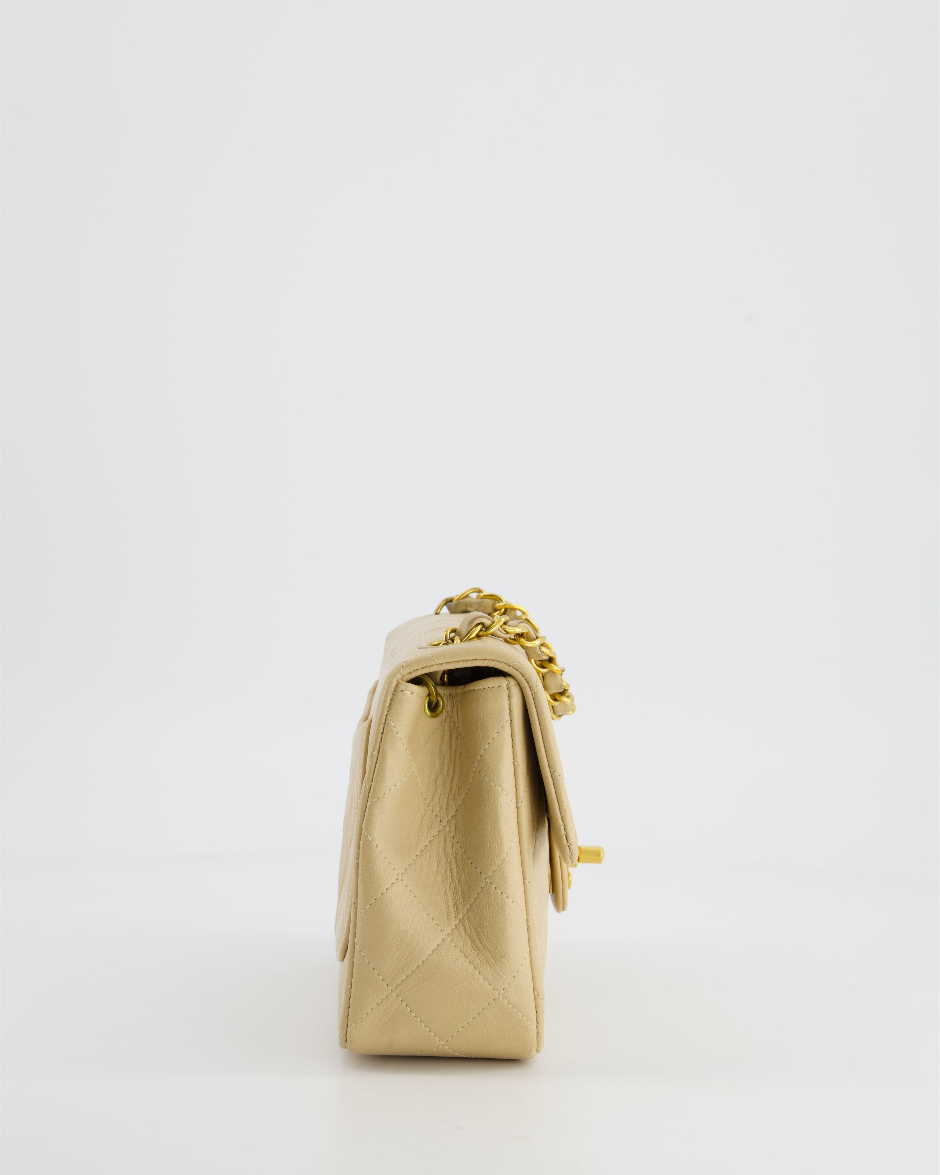 VINTAGE* Chanel Chai Vintage Mini Square Bag in Lambskin Leather with 24K Gold Hardware