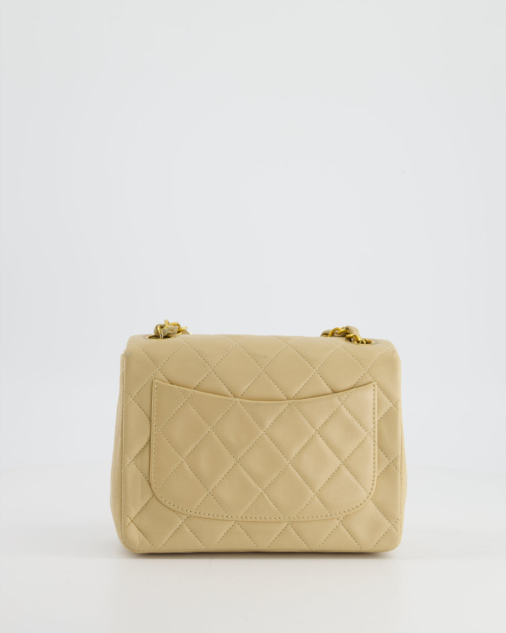 VINTAGE* Chanel Chai Vintage Mini Square Bag in Lambskin Leather with 24K Gold Hardware