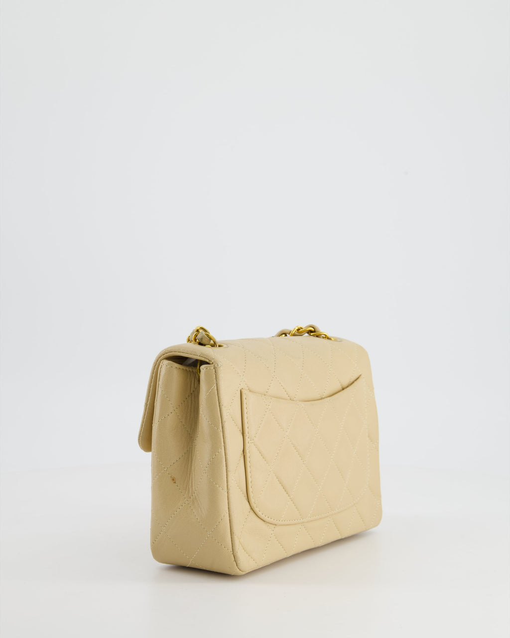 VINTAGE* Chanel Chai Vintage Mini Square Bag in Lambskin Leather with 24K Gold Hardware