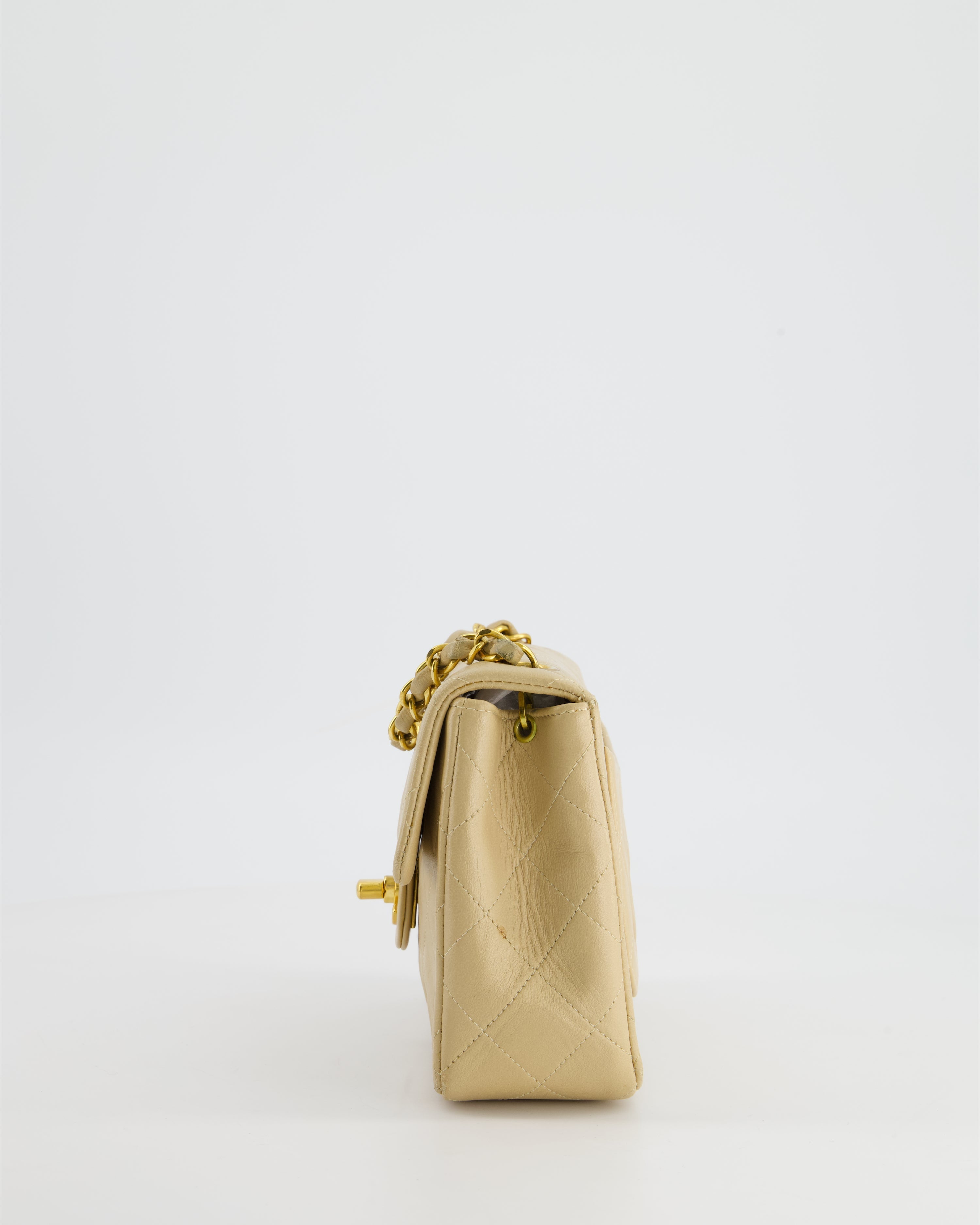 VINTAGE* Chanel Chai Vintage Mini Square Bag in Lambskin Leather with 24K Gold Hardware