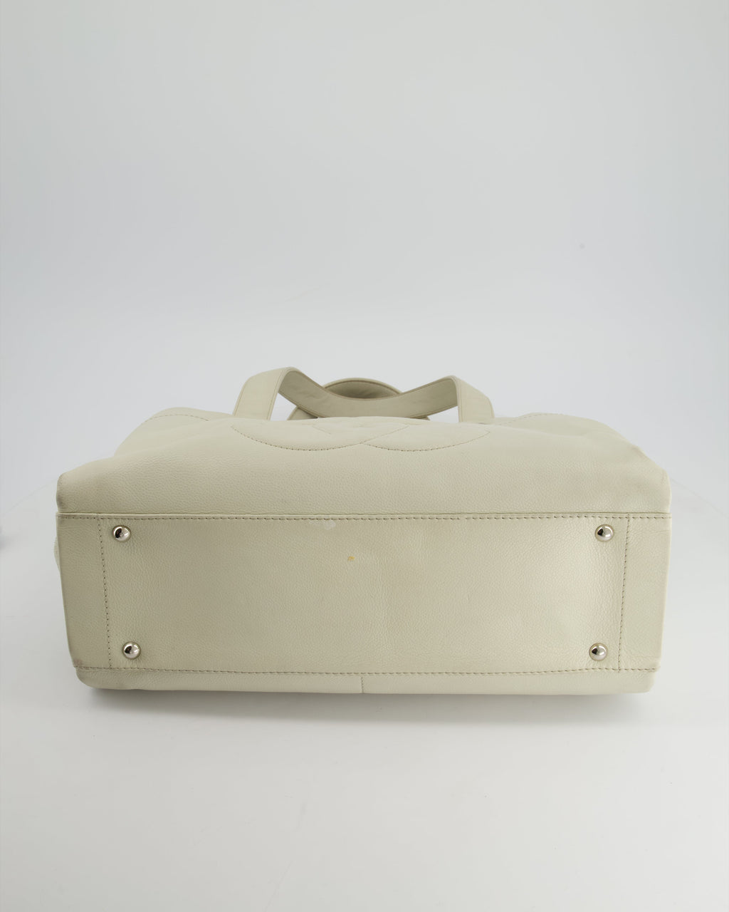 Chanel Ivory Ultimate Executive Shopper Tote Bag in Caviar Leather with Silver Hardware
