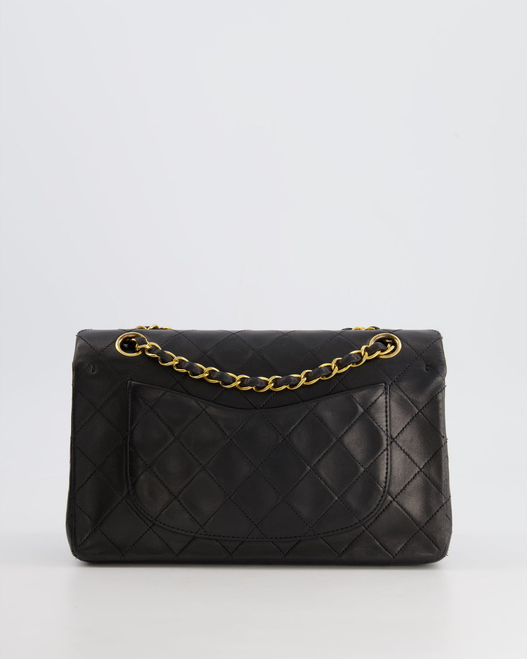 Chanel Black Small Vintage Double Flap Bag in Lambskin Leather with 24K Gold Hardware