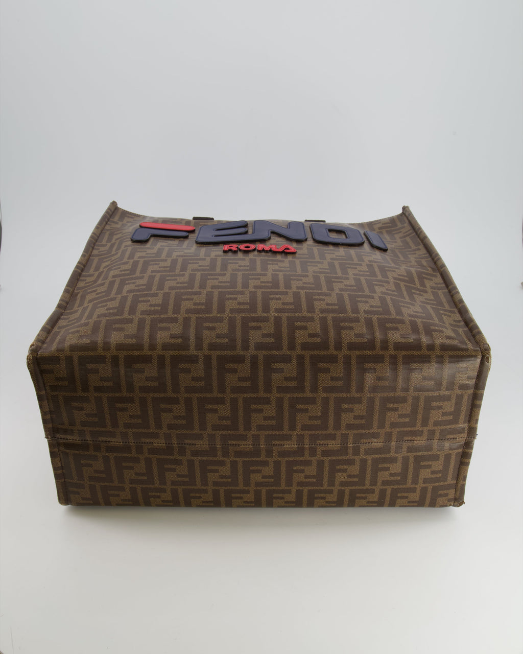 Fendi x Fila Brown FF Monogram Printed Large Tote Bag