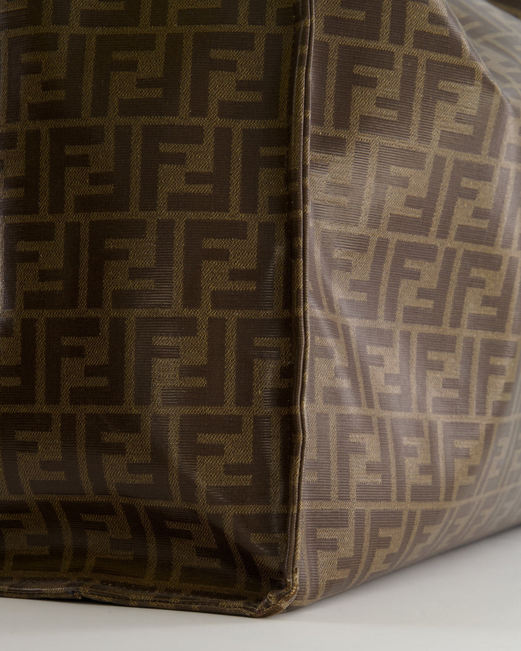 Fendi x Fila Brown FF Monogram Printed Large Tote Bag