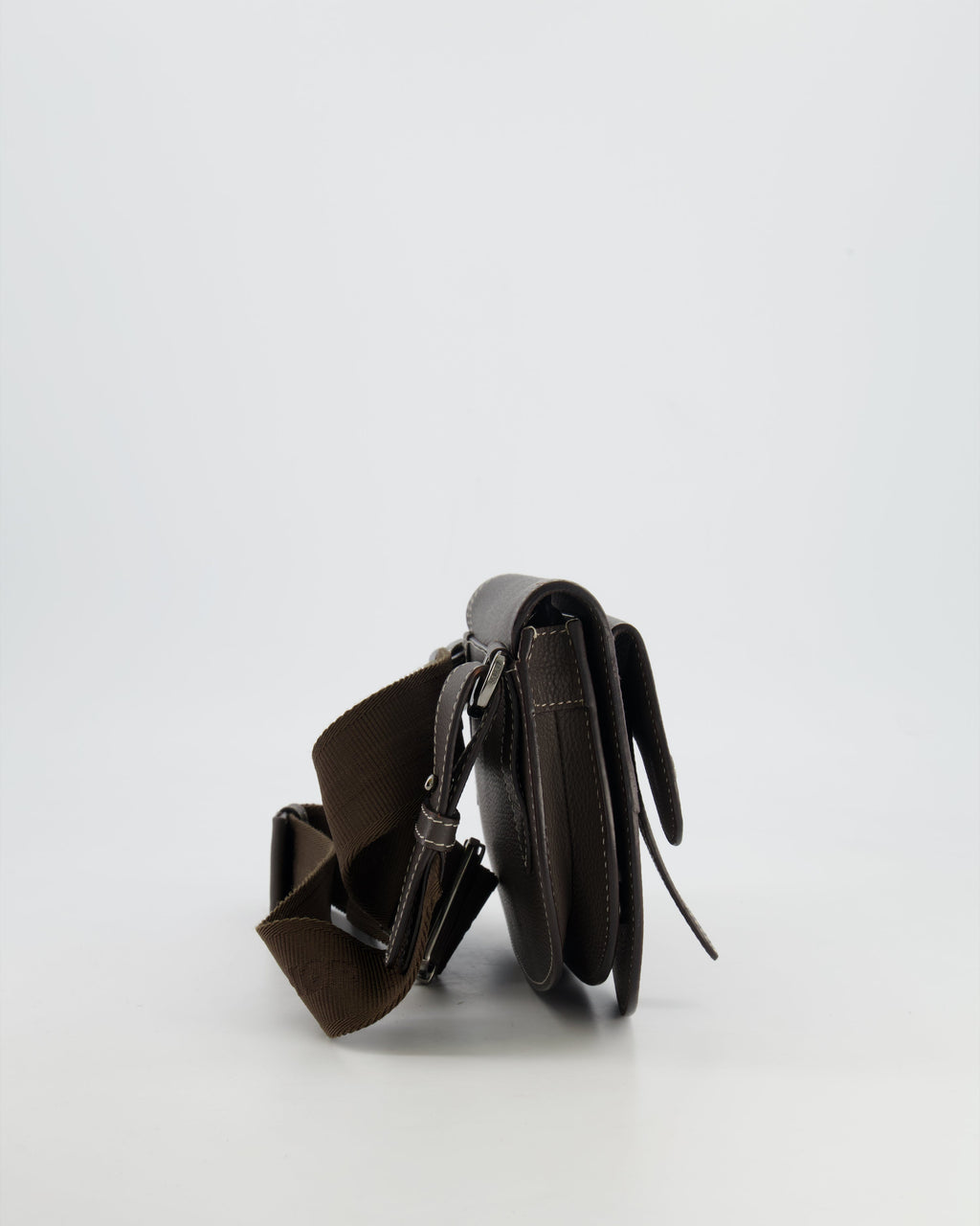 Christian Dior Brown Saddle Pouch Bag with Silver Hardware RRP £1,950