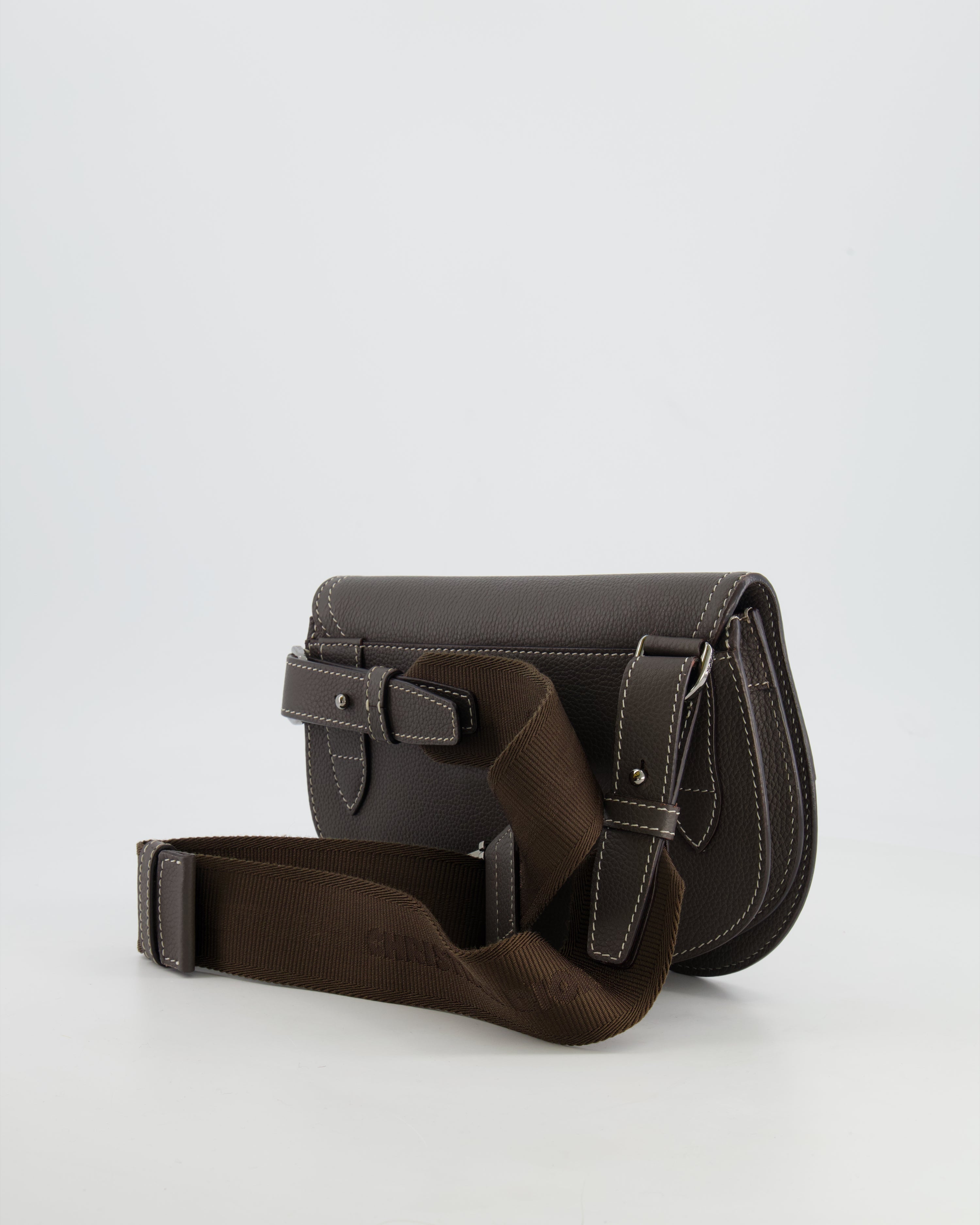 Christian Dior Brown Saddle Pouch Bag with Silver Hardware RRP £1,950