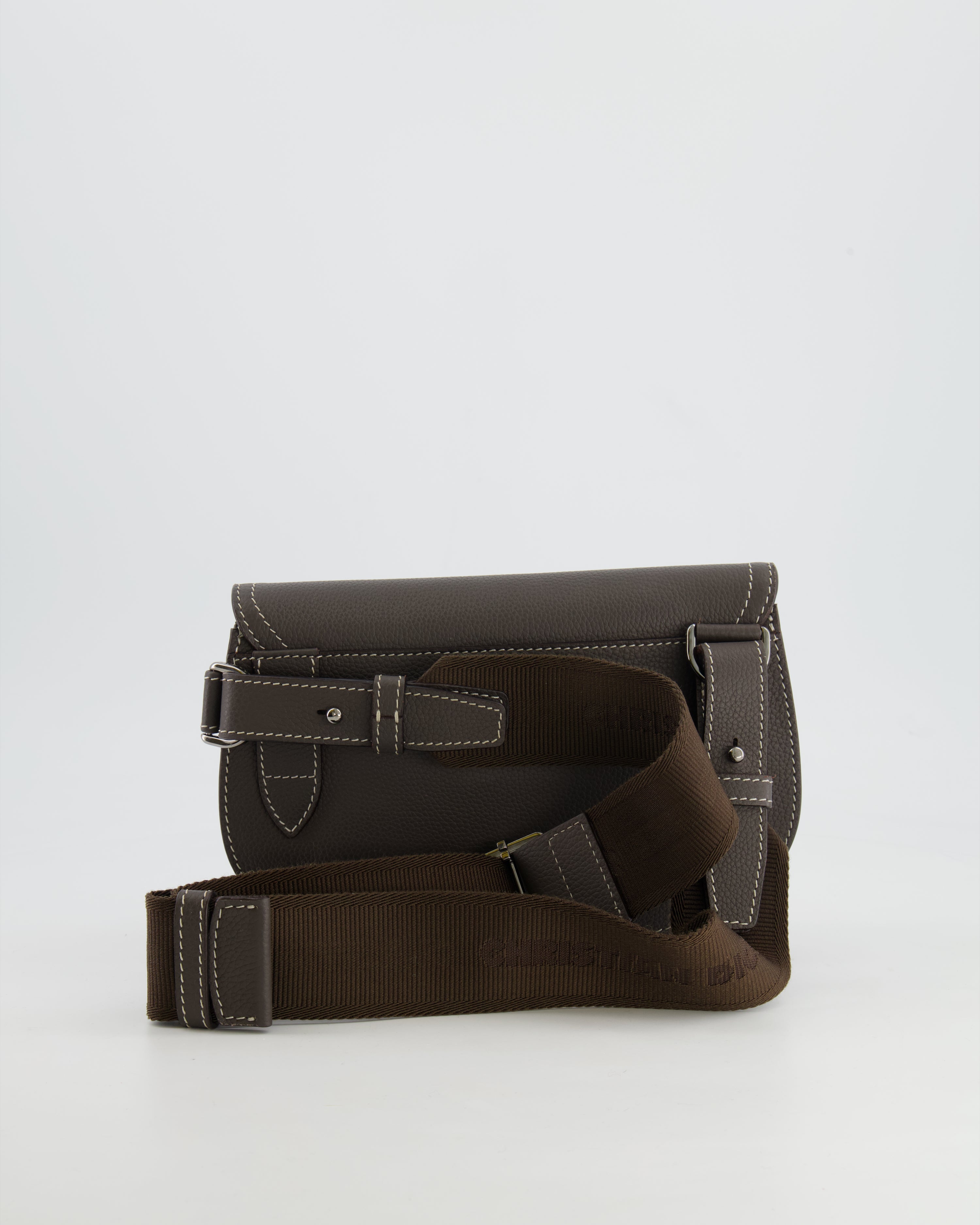 Christian Dior Brown Saddle Pouch Bag with Silver Hardware RRP £1,950