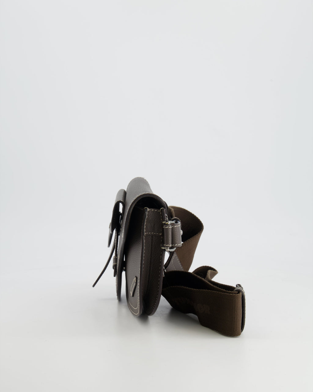 Christian Dior Brown Saddle Pouch Bag with Silver Hardware RRP £1,950