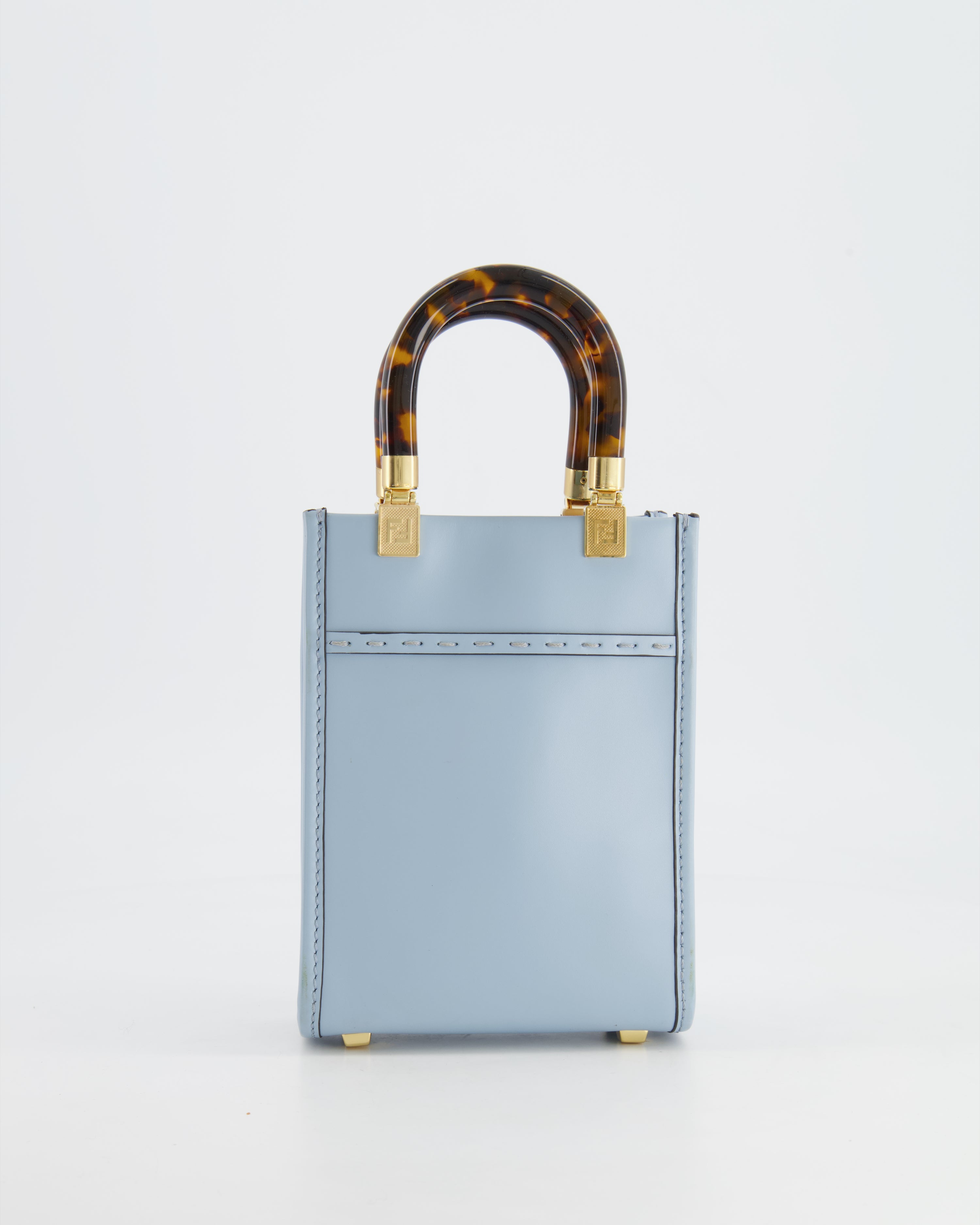 Fendi Baby Blue Leather Sunshine Shopper Mini Bag RRP £1,290