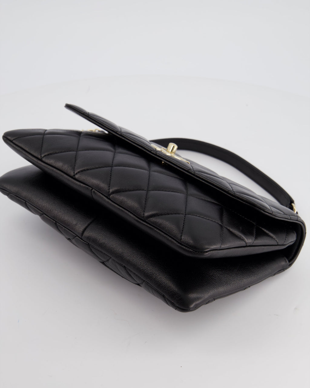 Chanel Black Trendy CC Shoulder Bag in Lambskin Leather with Champagne Gold Hardware