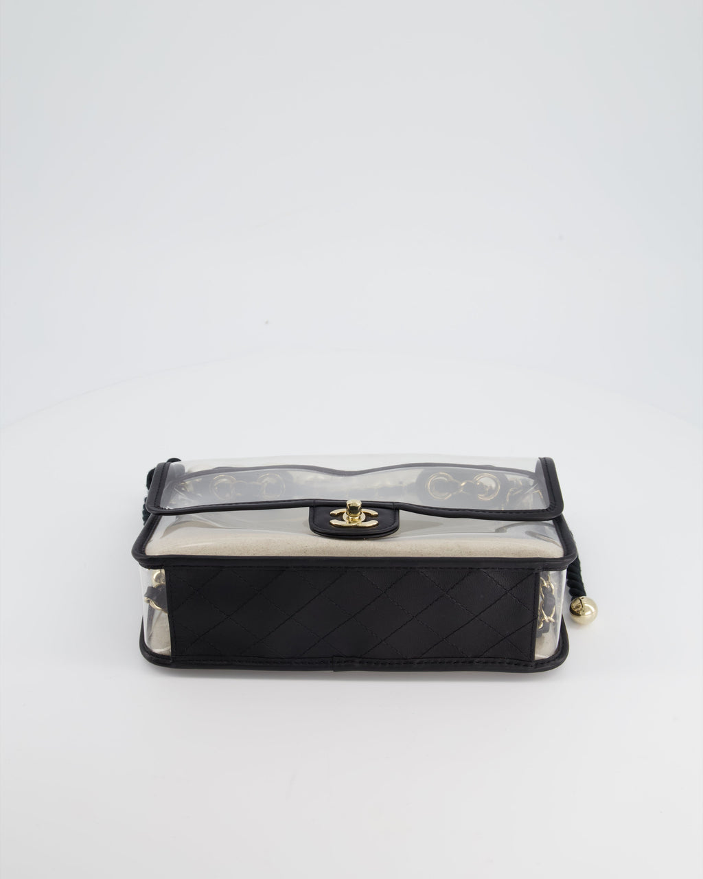 Chanel Coco Sand Pearl Strap Medium Flap with Champagne Gold Hardware