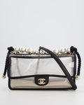 Chanel Coco Sand Pearl Strap Medium Flap with Champagne Gold Hardware