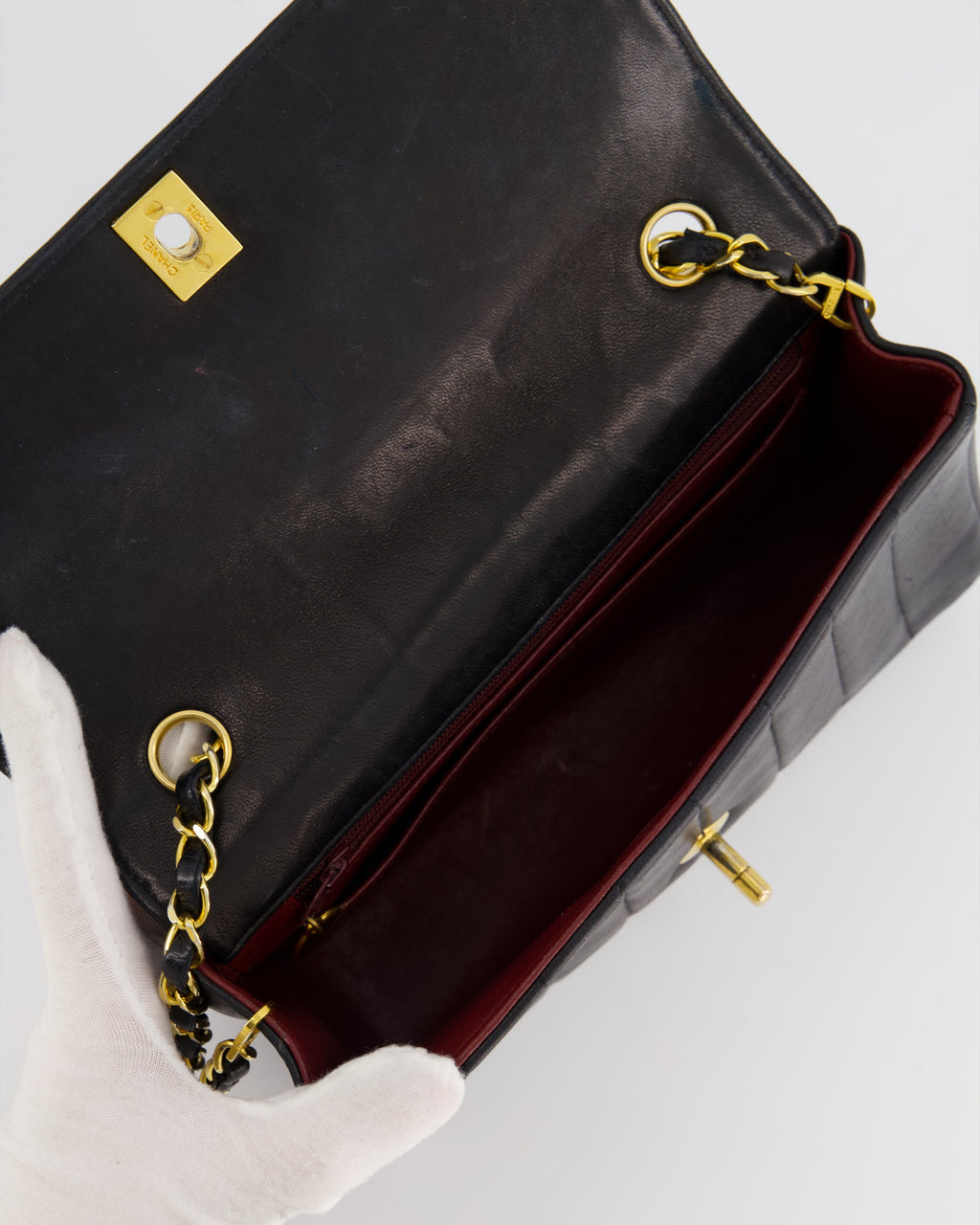 Chanel Navy Vintage Mademoiselle Medium Lambskin Single Flap Bag with 24K Gold Hardware